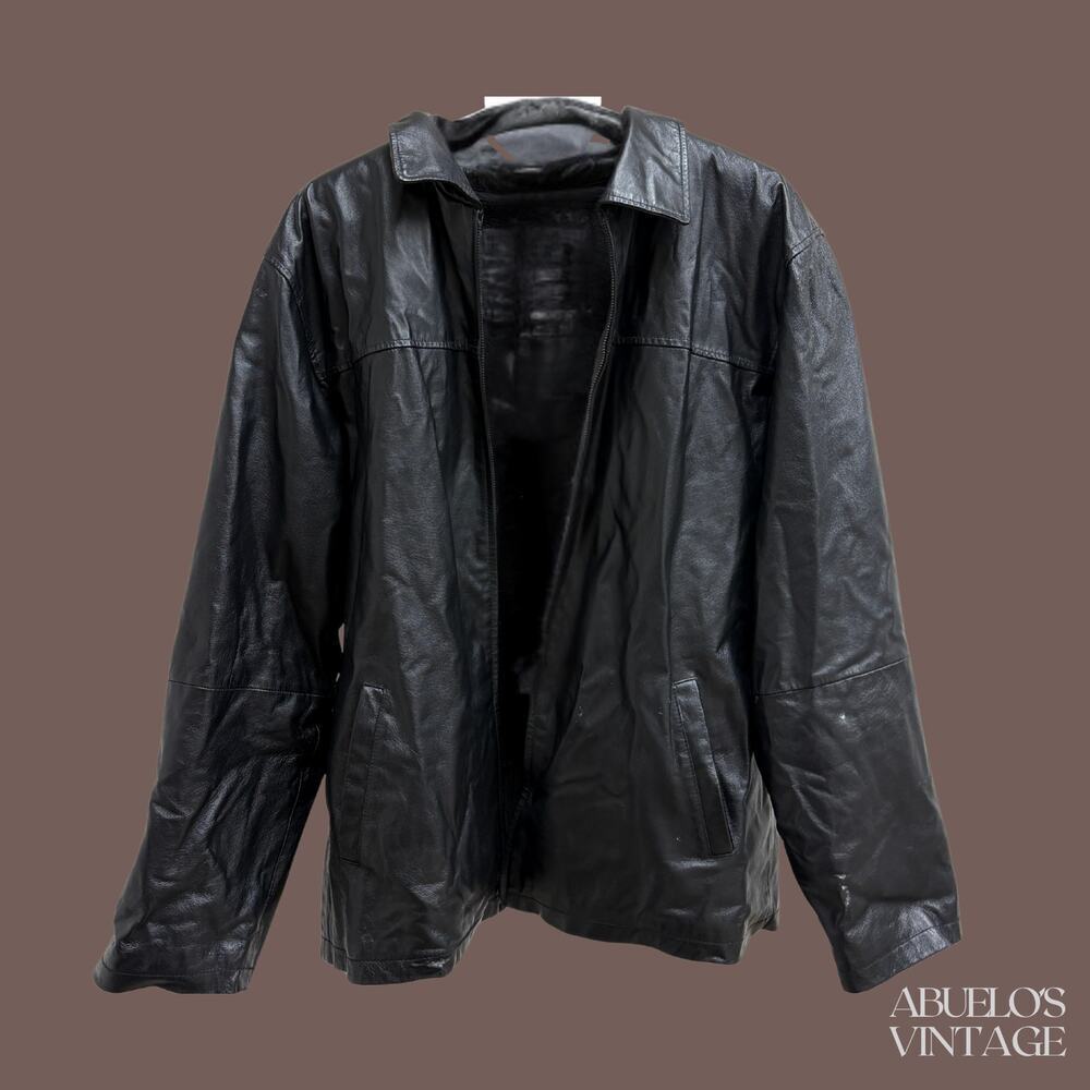 Catalani Leather Jacket | Black | Size L | Vintage